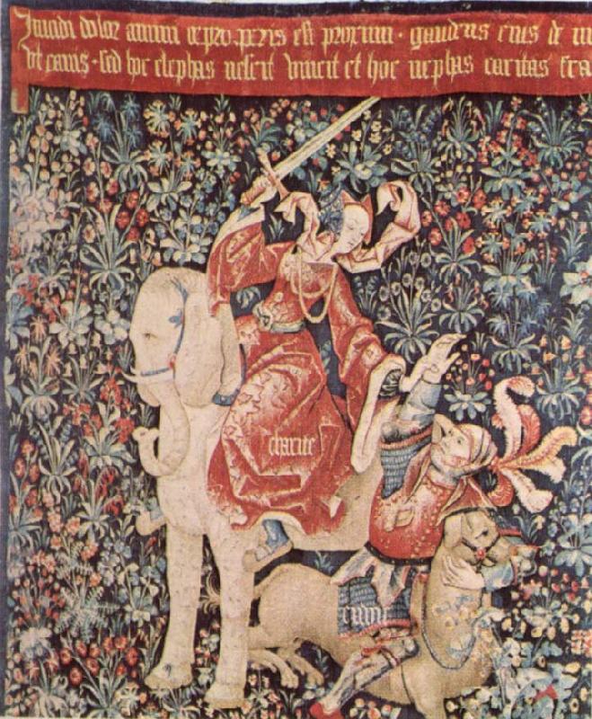 The Popular medieval millefleurs motif, unknow artist